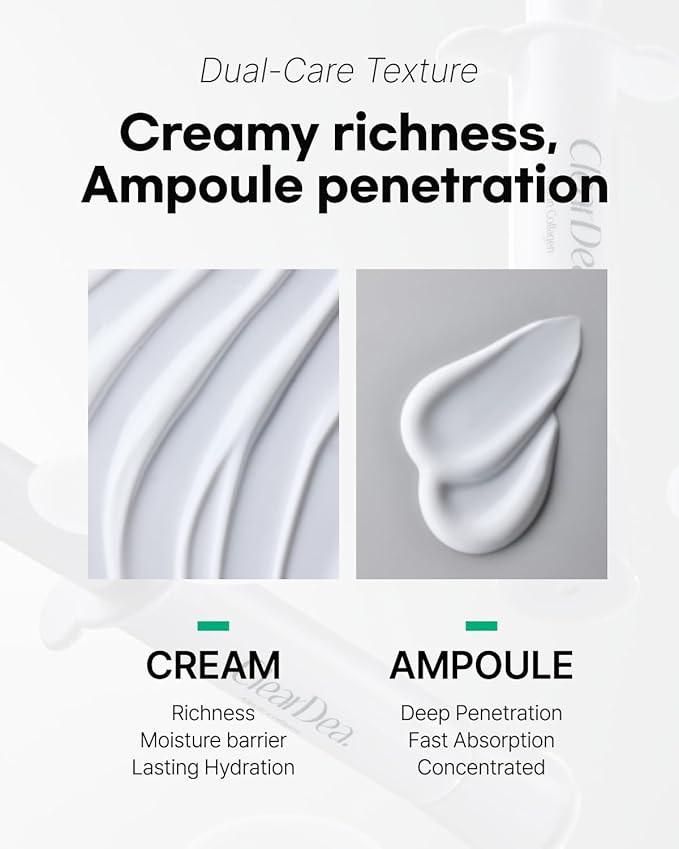 Mucin Collagen Cream Ampoule for face – Collagen-Powered Hydrating & Firming Skincare, Non-Greasy, Revitalizing Serum Glass Skin Korean Beauty for All Skin Types, 4ml x 5