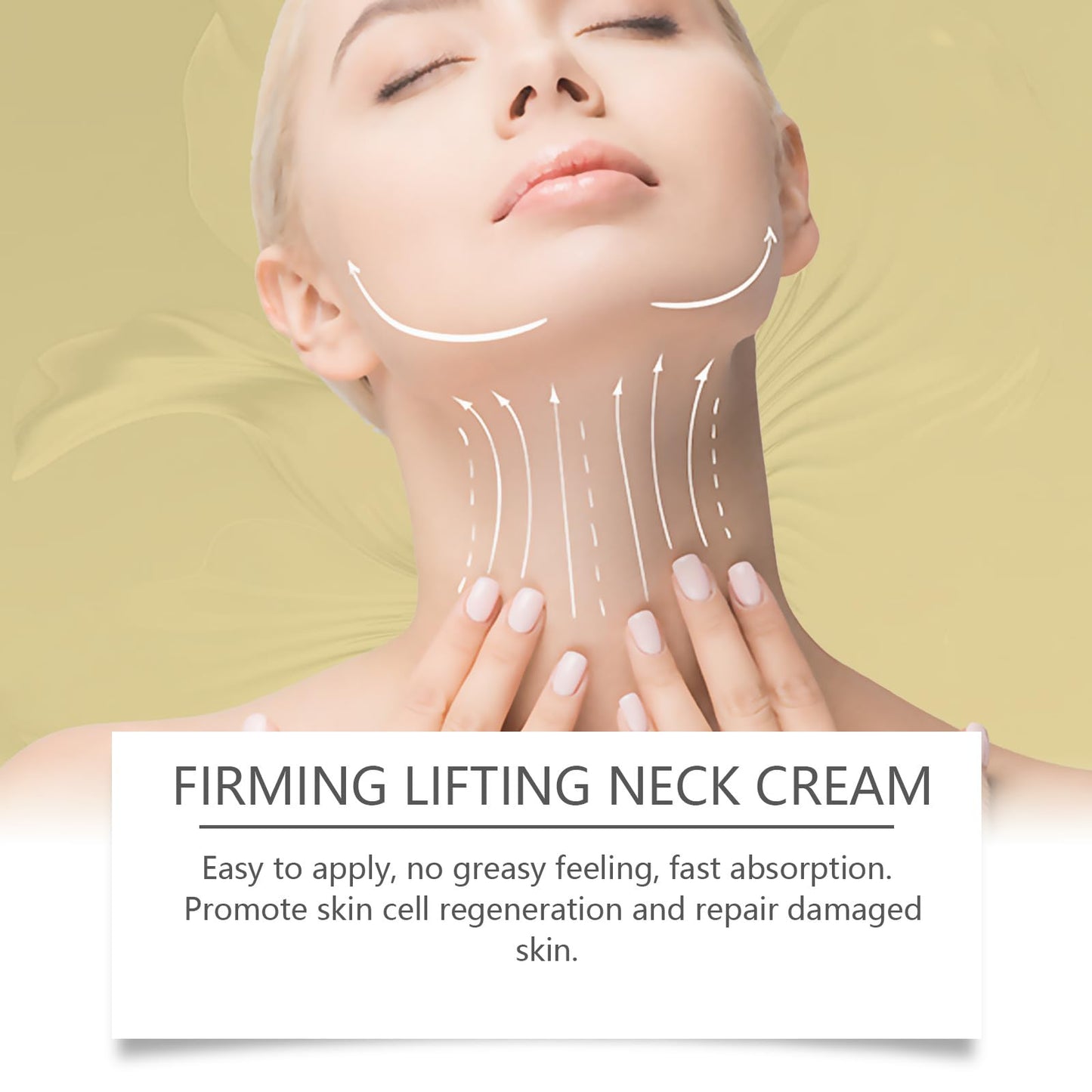 AH-8 Firming Neck Cream for Crepey Skin Body Care Comfort, 2025 New Upgrade Lifting Neck Firming Cream with Roller, Reduces Wrinkles Fine Lines, Moisturizing, Tightening Skin Care Skin Repair
