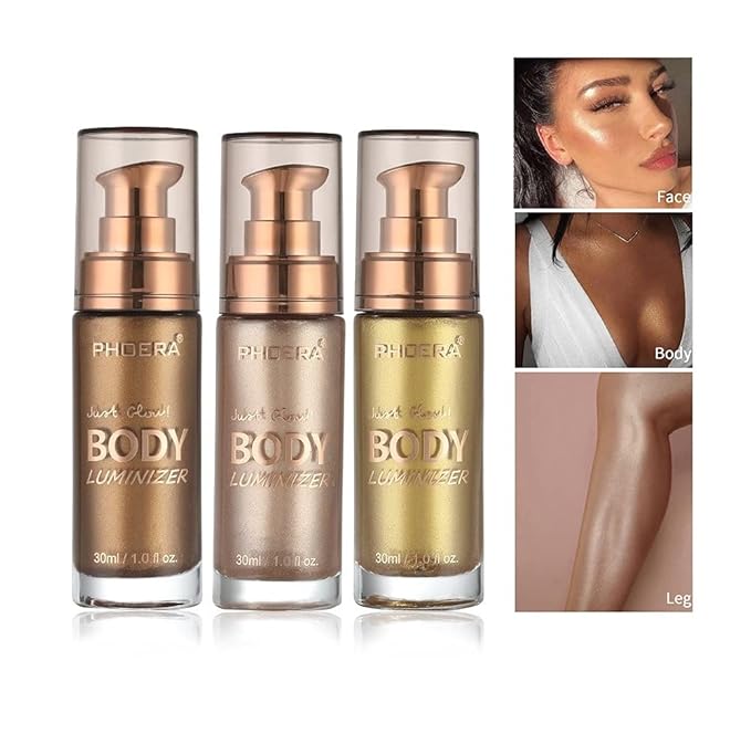 2 Pack Body Shimmer, Long Lasting Waterproof Moisturizing Glow Lotion for Face and Body.(103 Glistering Bronze)