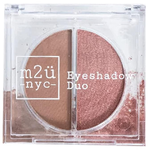 M2U NYC EyeShadow Duo, Eye Shadow Set, Multiple Shades/Colors, Makeup Eyeshadow Palette, 2 Colors Per Set (Park Slope (Tan | Rose Shimmer))