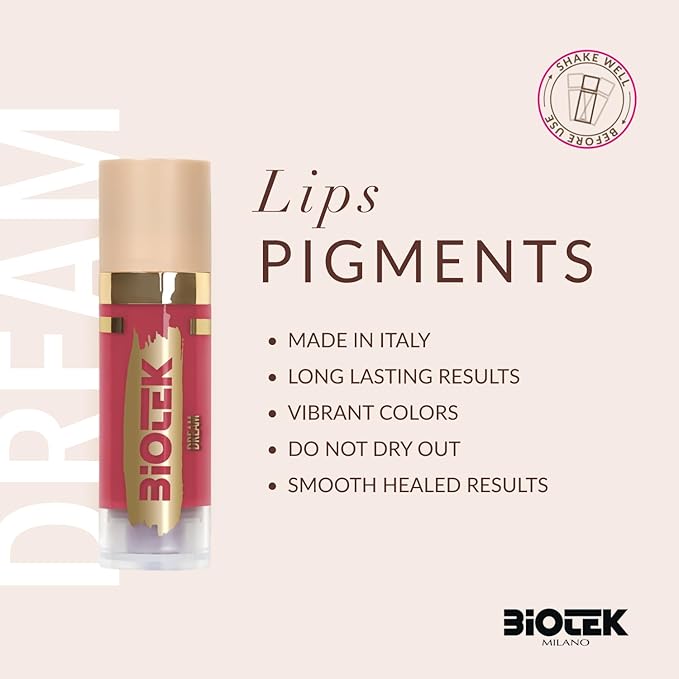 Biotek Lip Pigment for Permanent Makeup - Bright Cherry Color for Lip - Made in Italy - Dream 0,61 fl.oz.