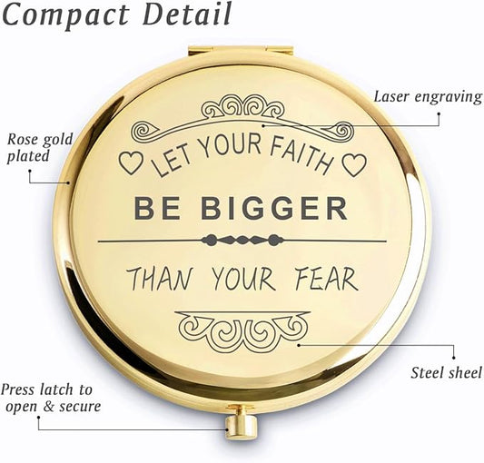 Personalized Gifts for Women Girls, Inspirational Compact Mirrors, 2025 Graduation Gifts for Her, Unique Mothers Day Birthday Gifts for Mom Sister Wife Daughter Niece, Friendship Gifts for Friends