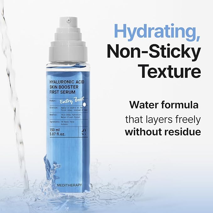 Meditherapy Hyaluronic Acid Serum XXL 150ml (5.07 fl.oz.) – Ultra Hydrating 333Serum for Glowing Skin, Face Moisturizer, Non-Sticky, Anti-Aging & Wrinkle Care, Korean Skin Care