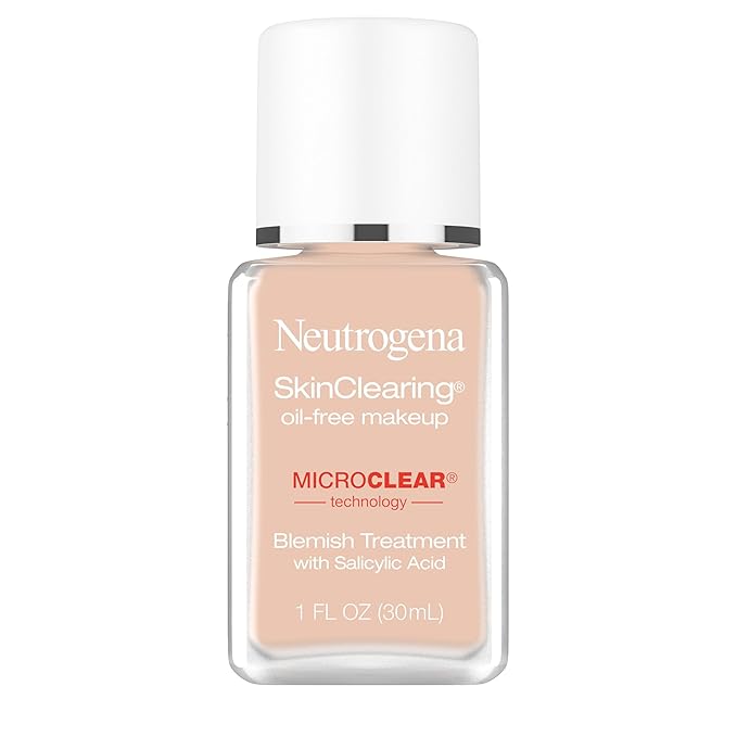 Neutrogena SkinClearing Oil-Free Makeup, Soft Beige 50, 1 Fl. Oz (Pack of 1)
