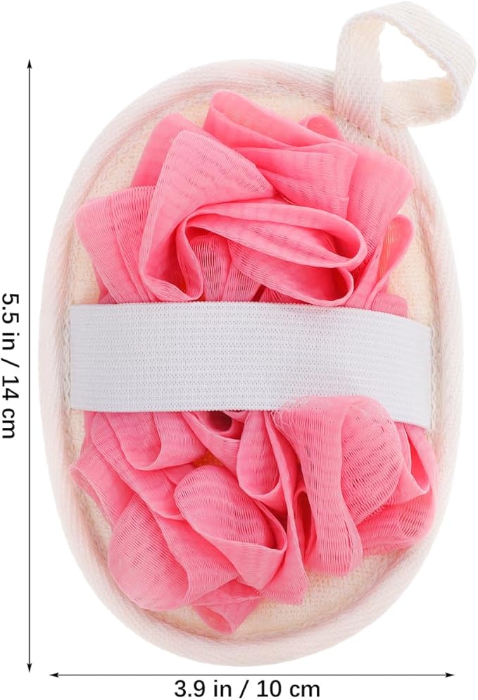 2pcs Loofah Sponge, Exfoliating Body Scrubber, Double-Sided Natural Loofah Pads, Gentle Cleansing and Rich Lather, Travel-Friendly Shower Loofah for Men and Women