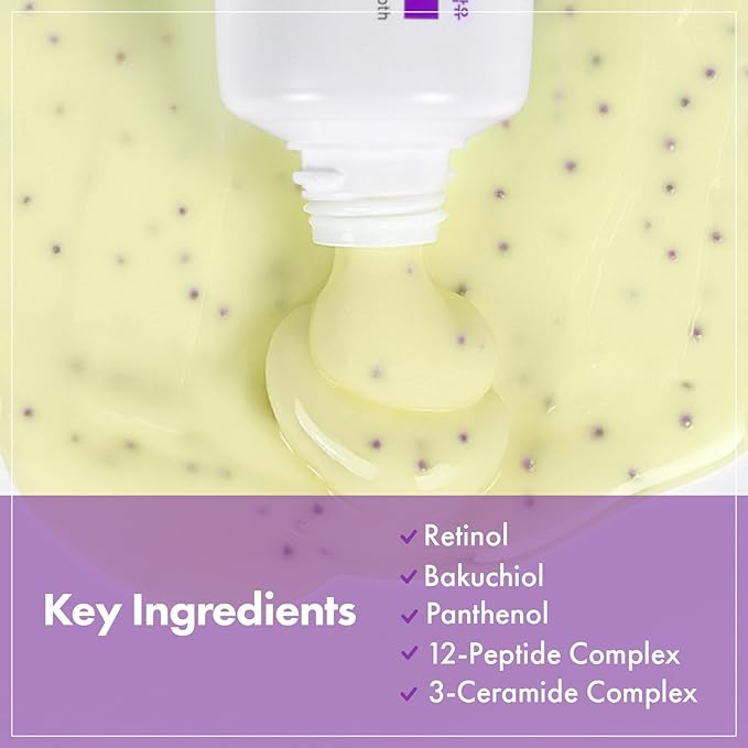 TOSOWOONG Real Retinol 0.1% Night Cream, Anti-Aging Face Moisturizer with Retinol, Bakuchiol, Firmer Skin, Reduce Wrinkles and Pore Minimizer | Korean Skincare for Face & Neck, 50ml / 1.69 fl. oz.