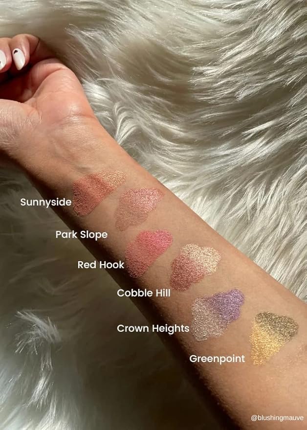 M2U NYC EyeShadow Duo, Eye Shadow Set, Multiple Shades/Colors, Makeup Eyeshadow Palette, 2 Colors Per Set (Greenpoint (Gold | Musty Green))