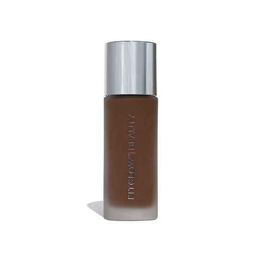 Fitglow Beauty - Natural Foundation+ Photo-Filtering Foundation | Vegan, Woman-Owned Clean Beauty (F7.5 - Rich Deep, Red Undertones)