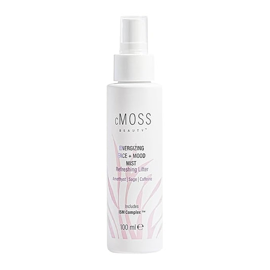 Sea Moss Infused Face and Mood Lifting Mist with Real Amethyst, Caffeine, Sage, and Hyaluronic Acid to Tighten, Brighten Skin and Calm Emotions