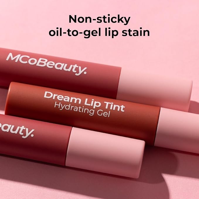 MCoBeauty Dream Lip Tint Hydrating Gel - True Pink, Long-Lasting, Semi-Matte, Vegan, Cruelty Free Cosmetics