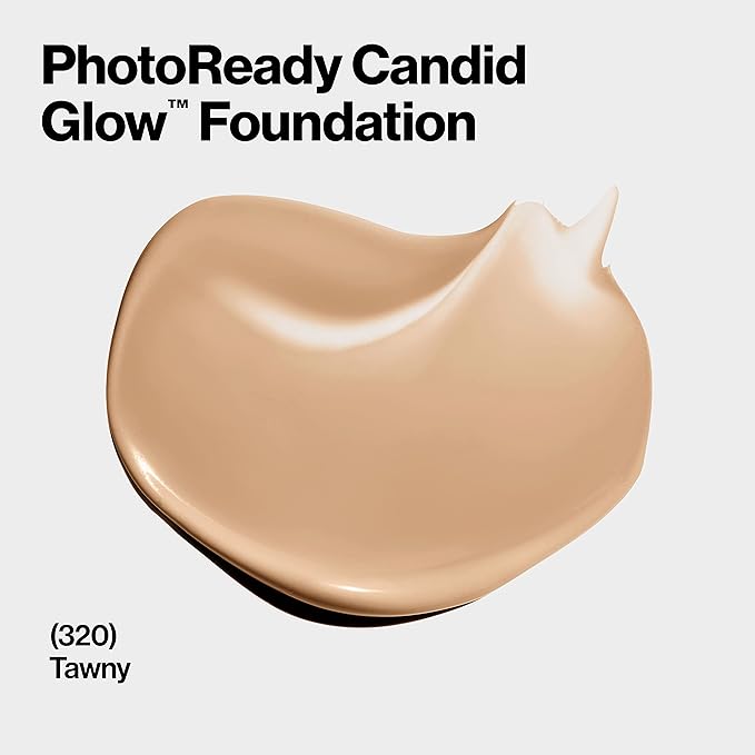 Revlon PhotoReady Candid Glow Moisture Glow Anti-Pollution Foundation with Vitamin E and Prickly Pear Oil, Anti-Blue Light Ingredients, without Parabens, Pthalates, and Fragrances, Tawny, 0.75 oz