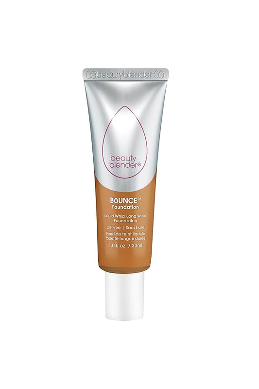 Beautyblender Bounce Liquid Whip Long Wear Foundation, Full Coverage Natural Matte Makeup Foundation, Oil Free 24 Hour Wear, 4.35 W Deep Pecan Version 2.0