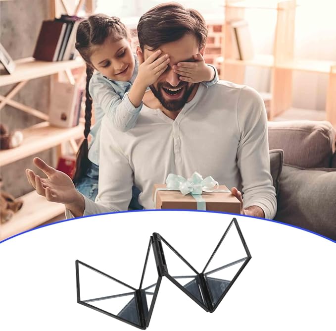 4 Way Mirror, Hair Mirrors 360 Degree Makeup Mirror Panel Foldable Haircut Handheld Plastic Frame Desktop for Braiding Hair Cutting Colouring Styling Home Multifunctional Portable No Blind Area