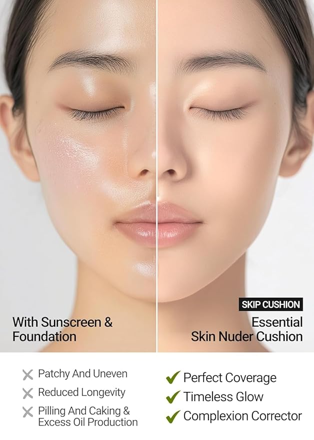 [JUNGSAEMMOOL OFFICIAL] Essential Skin Nuder Cushion (Medium Deep) | Refill Not Included | Natural Finish | Buildable Coverage | Makeup Artist Brand | Cream Foundation