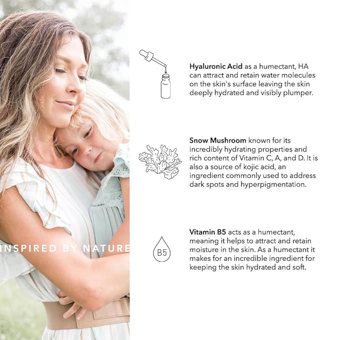 Pretty Farm Girl Hyaluronic Plumping Serum with Vitamin B5 and Snow Mushroom – Lightweight Hydrating Face Serum for Daily Skincare Routine – All Skin Types - 1 oz