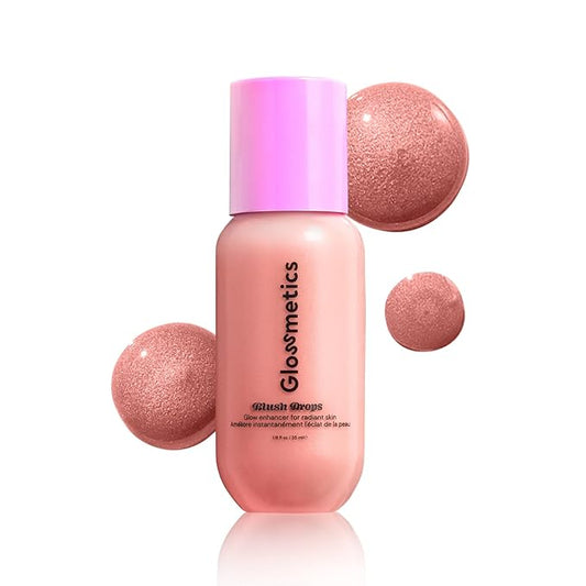 Glossmetics Blush Drops - Brightening and Moisturizing Makeup & Skincare Liquid Blush for Cheeks. Radiant Sun-Kissed Glow, Luminous Flush for Radiant Cheeks. Vegan & Cruelty Free. Pink, 35ml