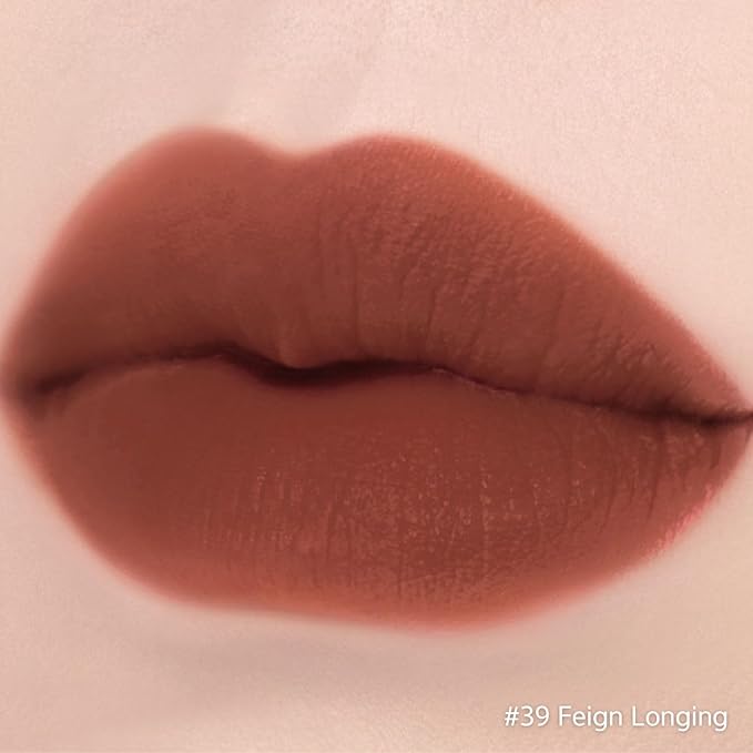 BBIA Last Velvet Lip Tint - Soft & Creamy Matte Finish Lip Stain, Blur Effect with Velvety Texture, Long-Lasting, High Pigment, Lightweight, Non-Drying, Korean Lip Makeup (39 FEIGN LONGING)