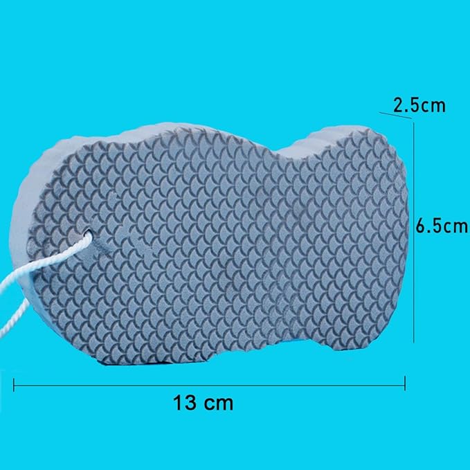 3Pcs Magic Exfoliating Bath Sponge,3D Super Soft Exfoliating Bath Sponge,Remover Dead Skin for Adults Children and Pregnant Women,Reusable(Blue+Pink+Gray)