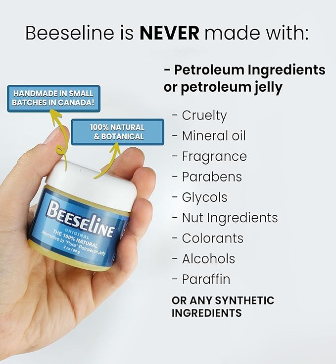 Beesalene Original Unpetroleum - 100% Natural & Hypoallergenic Alternative to Petroleum Jelly - Lips, Hands, Baby, Makeup Remover and More (2 Ounce)