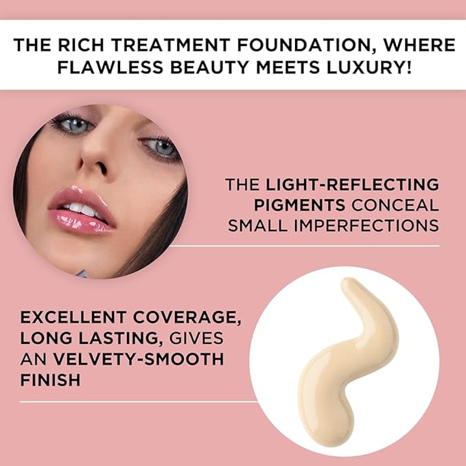 ARTDECO Rich Treatment Foundation - Sunny Shell N°10 - Conceals Imperfections & Creates Flawless Complexion - Long-Lasting - Even & Velvety-Smooth Finish - Water-Resistant - Vegan Makeup - 0.67 Fl Oz