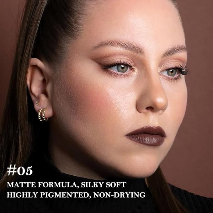 3Pcs Matte Lip Crayon Lip Liner and Lipstick Combo Sets, Gradient Matte Lip Bar Lipstick And Lip Liner Set, Contour Gradual Ombre Effect Lip Pencil For Old Women, Long Lasting Waterproof Smudge Proof