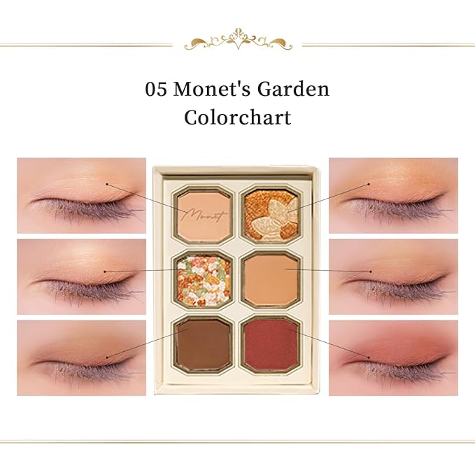 MilleFee Painting Eyeshadow Palette (05 Monet's garden) Warm Deep, Cruelty-Free, Smudge-Proof