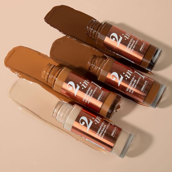 Absolute New York 2-in1 Foundation + Concealer (Cool Almond, 1.41 fl oz pack of 1)