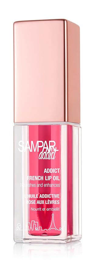 Addict French Lip Oil - Camellia Lip Oil for Deep Hydration, Glossy Finish & Nourishing Care - Non-Sticky Lip Treatment for Soft, Smooth Lips - All Skin Types - Cruelty-Free, 1 oz