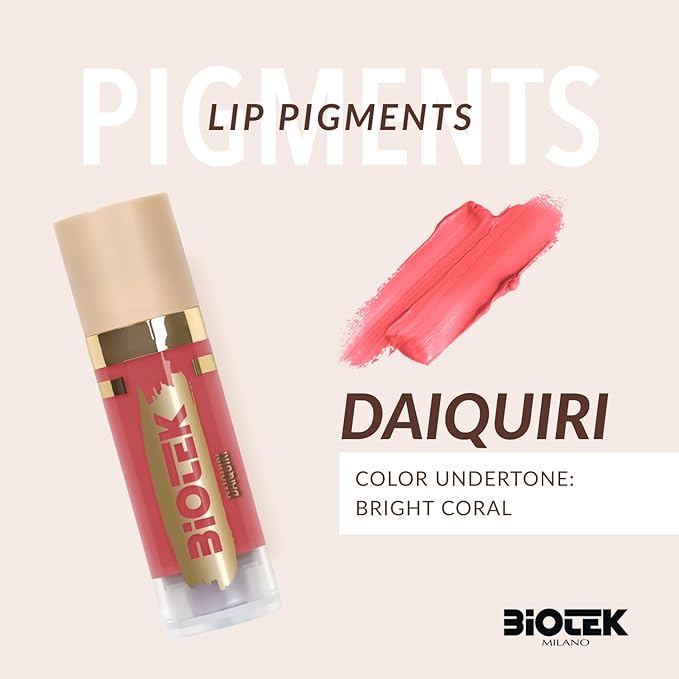 Biotek Lip Pigment for Permanent Makeup - Bright Coral Color for Lip - Made in Italy - Daiquiri 0,61 fl.oz.
