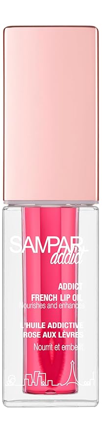Addict French Lip Oil - Camellia Lip Oil for Deep Hydration, Glossy Finish & Nourishing Care - Non-Sticky Lip Treatment for Soft, Smooth Lips - All Skin Types - Cruelty-Free, 1 oz