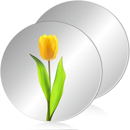 Blulu 2 Pcs Magnetic Locker Mirror Small Real Glass School Rectangular Locker Magnetic Makeup Mirror for Bathroom Household Refrigerator Cabinet(10 Inches)