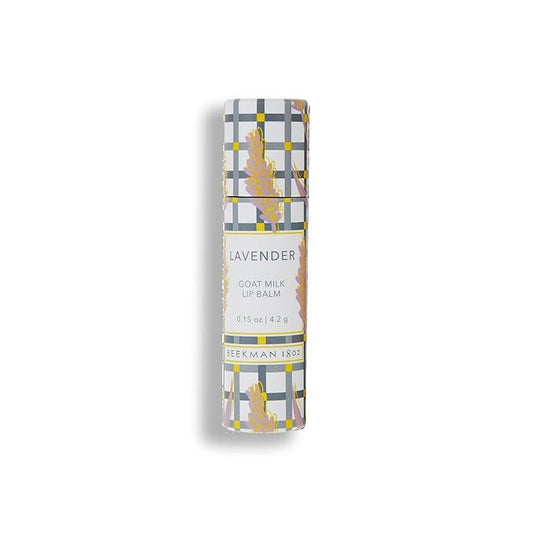 Beekman 1802 Lip Balm, Lavender - Scented - 0.15 oz - With Goat Milk, Vitamin E & Beeswax for Dry, Cracked Lips - Good for Sensitive Skin - Cruelty Free