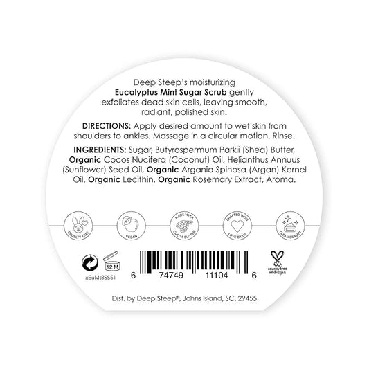 Deep Steep Sugar Scrub, 8oz (Eucalyptus Mint)