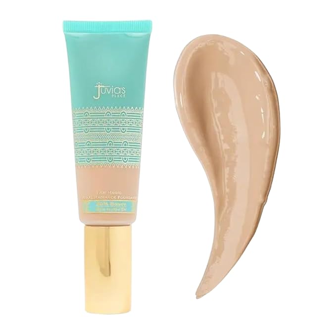 Juvia's Place I Am Magic Natural Radiance Foundation - 550Martiniqe- Full Coverage Liquid Foundation Makeup for Dry, Mature, Aging, and Combination Skin - Lightweight Longwear Base with Radiant Finish
