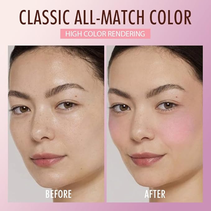 3 IN 1 Brown Nude Face Highlight Bronzer Powder Palette for Face Cheeks Contour Brightening, Buildable Matte Coverage Natural Makeup,Ultra Sculpt Nose Shadow Eyeshadow Primer 01# (05#, 3 Grid)