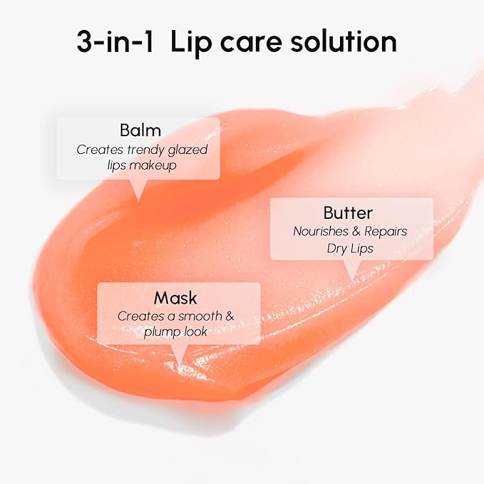 MAREE Lip Moisturizer Sleeping Mask Overnight - Moisturizing Lips Butter Balm with Hyaluronic Acid - For Very Dry Lips Care - Hidratante de Labios Care Products