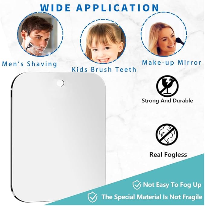 Magnetic Locker Mirror and Shower Mirror Fogless for Men and Women