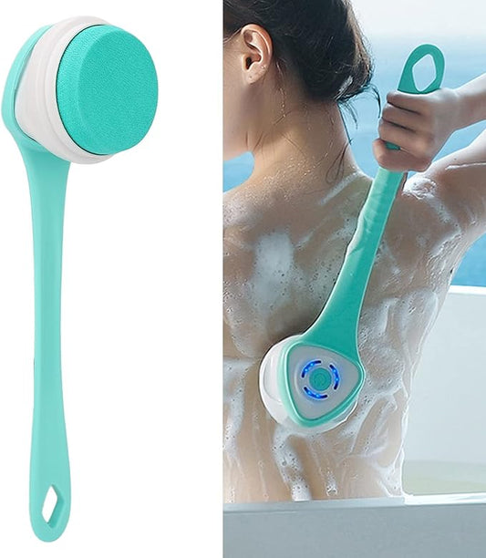 ZJchao IP67 Multifunctional Electric Shower Brush Electric Shower, Electric Body Brush for Exfoliating and Massage Brush Electric Dual Use Detachable Handle 3 Gear 5 Brush Head