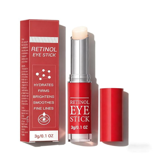 Retinol Eye balm Stick,Anti-Aging Firming & Moisturizing Balm,Moisturizing & anti-ging Firming Balm Under EyeCream Anti Aging, Reduces Puffiness Fine Lines with Upgraded Formula 0.1 OZ/3g(1pc)