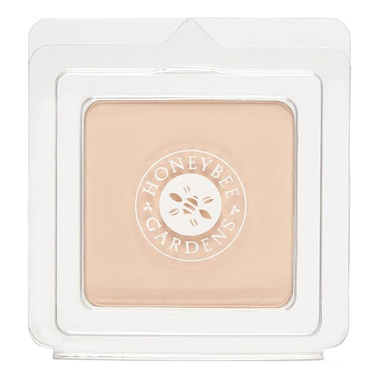 Honeybee Gardens Pressed Mineral Powder Foundation Refill, Geisha, Pale, Cool Shade, Adjustable Coverage, Natural Finish, With Botanical Extracts And Vitamin E, 7.5g
