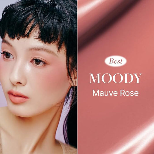 DEAR DAHLIA Petal Drop Liquid Blush – Multi-Use, High-Pigment, Lightweight & Long-Lasting, Dewy Finish, Vegan & Cruelty-Free, for Sensitive Skin, 4g – MOODY