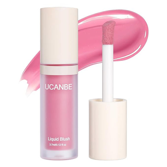 UCANBE Liquid Shimmer Blush Makeup for Cheeks, Highly Pigmented, Long Lasting, Anti-scratch, Natural-Looking, Daily Use Makeup Blush Suitable for Women Girls(01 Pink)