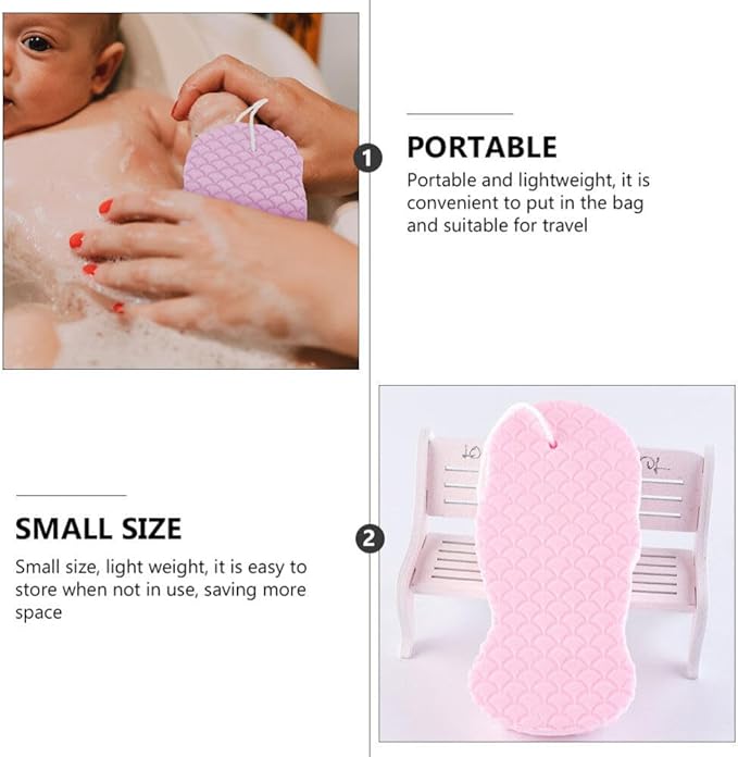 3pcs Bath Sponge Supple Shower Sponges for Gentle Cleaning Lightweight Exfoliating Brushes for Daily Bathing for Newborns and Travel