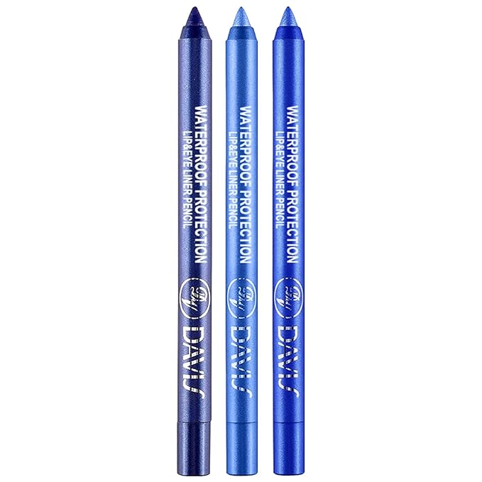 3 Colorful Eyeliner Pen Set, Eye Shadow Pencil, Pearl Eyeliner Kit Metallic Glitter Eye liner Pencil for Women Eye&Lip Liner Professional Eye Makeup Set Colorful Eye Color (3PCS D)