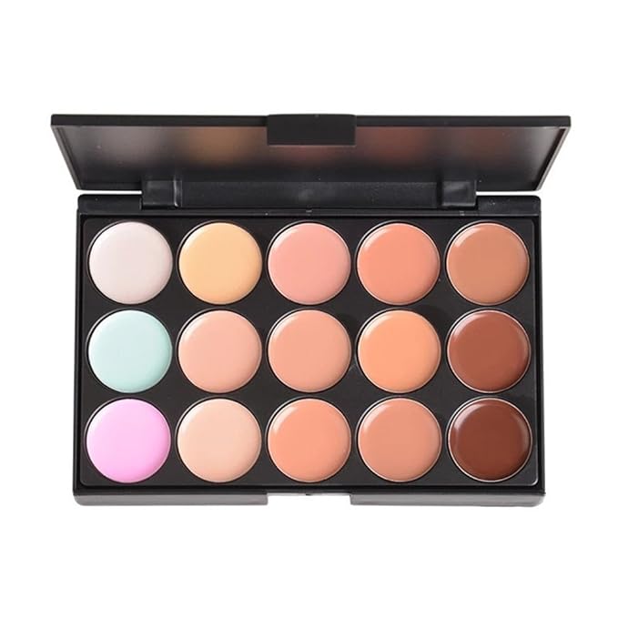 15 Color Cream Concealer Camouflage Makeup Palette Contouring Kit #1 - Perfect for Professional and Daily Use