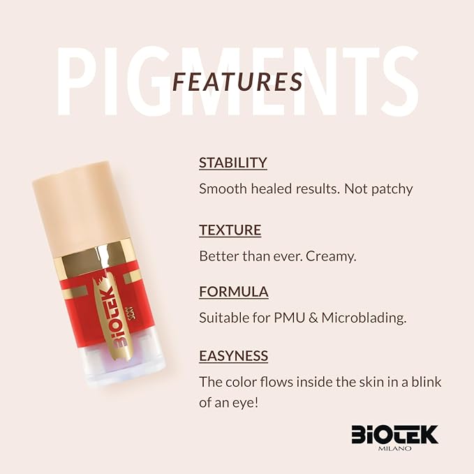 Biotek Lip Pigment for Permanent Makeup - Red Color for Lip - Made in Italy - Sexy 0,24 fl.oz.