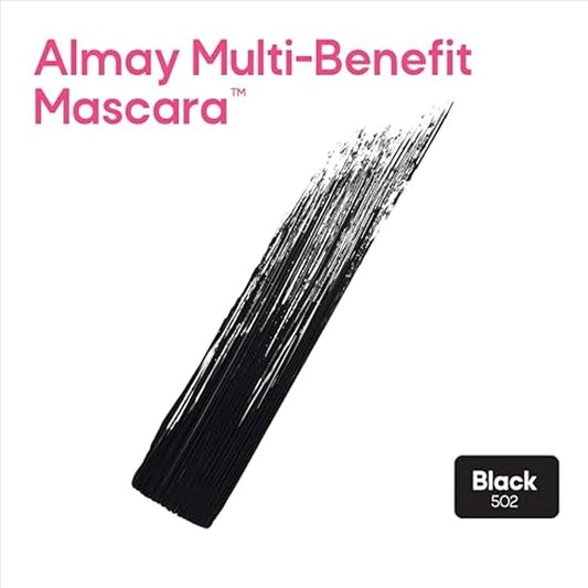 Almay Mascara, Volume, Length, Definition & Conditioning, Multi-Benefit Eye Makeup, Hypoallergenic and Fragrance-Free, 502 Black