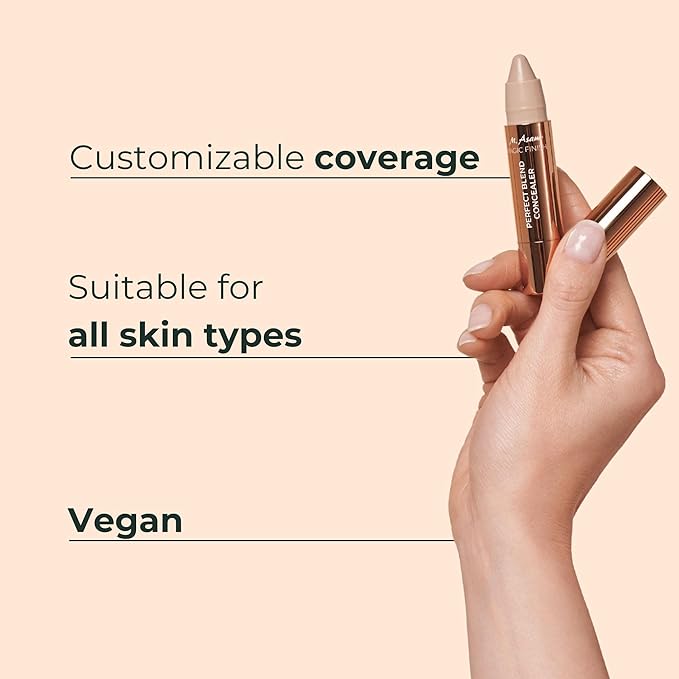 M. Asam MAGIC FINISH Perfect Blend Concealer Ivory (0.1 Oz) - concealer perfects & conceals blemishes & imperfections, make-up with adjustable coverage & instant blur effect, vegan