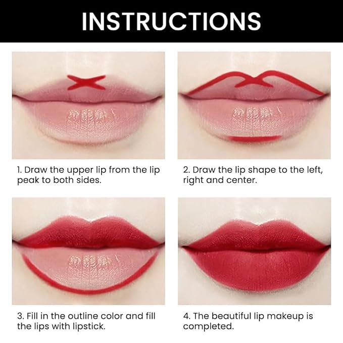 BINGBRUSH 2 IN 1 Lip Liner & Lipstick Makeup Set, Dark Red Matte Metallic Lipliner Set for Black Mature Women Waterproof Long Lasting Gift Set (3Pcs Set10-Matte:25#26#27#, 3Pcs)