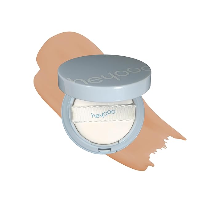 Natural Glow Foundation - Light to Medium Coverage Cushion Foundation with Hyaluronic Acid & Tea Tree Extract - Vegan, Cruelty-Free Cream - K Beauty - 15g/0.52oz - Desert Sand